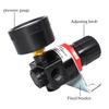 AR2000 G1/4'' Régulateur de Pression pour Compresseur d'Air Pneumatique Valve de Réduction Avec Raccords Connecteurs 4mm 6mm 8mm 10mm 12mm