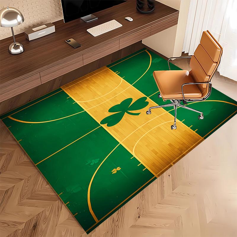 Boston Celtics logo Print Area Rug - Soft,Washable Non-Slip Indoor Mat,Living Room,Home Office Decorative Rug