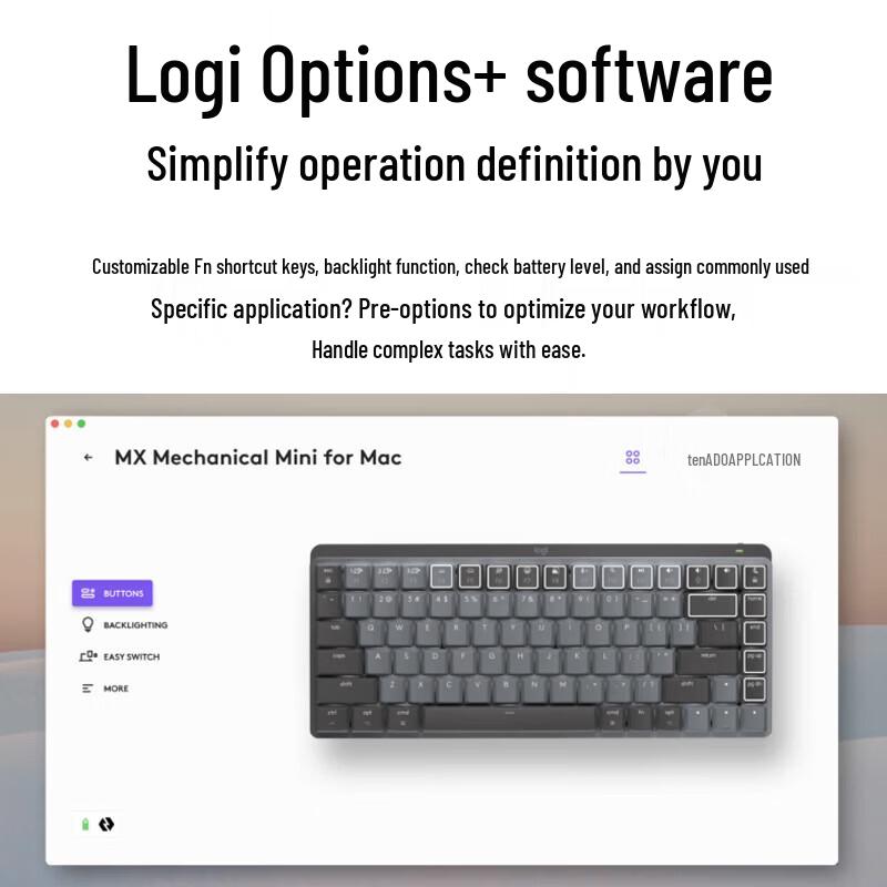 Logitech MX Mechanical Mini for Mac Wireless Mechanical Keyboard
