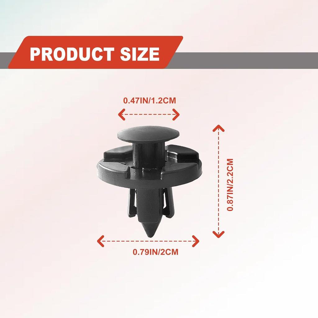 20Pcs Universal Fender Push Type Retainer Clips Compatible with Nissan Infiniti 01553-09321 Mitsubishi MR328954 Chrysler Dodge MR328954 Fender Liner