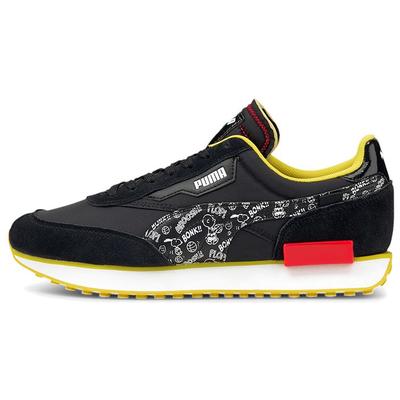 Zapatillas Unisex Peanuts x Future Rider Tiras de Cómic Negro Blanco 380483-01