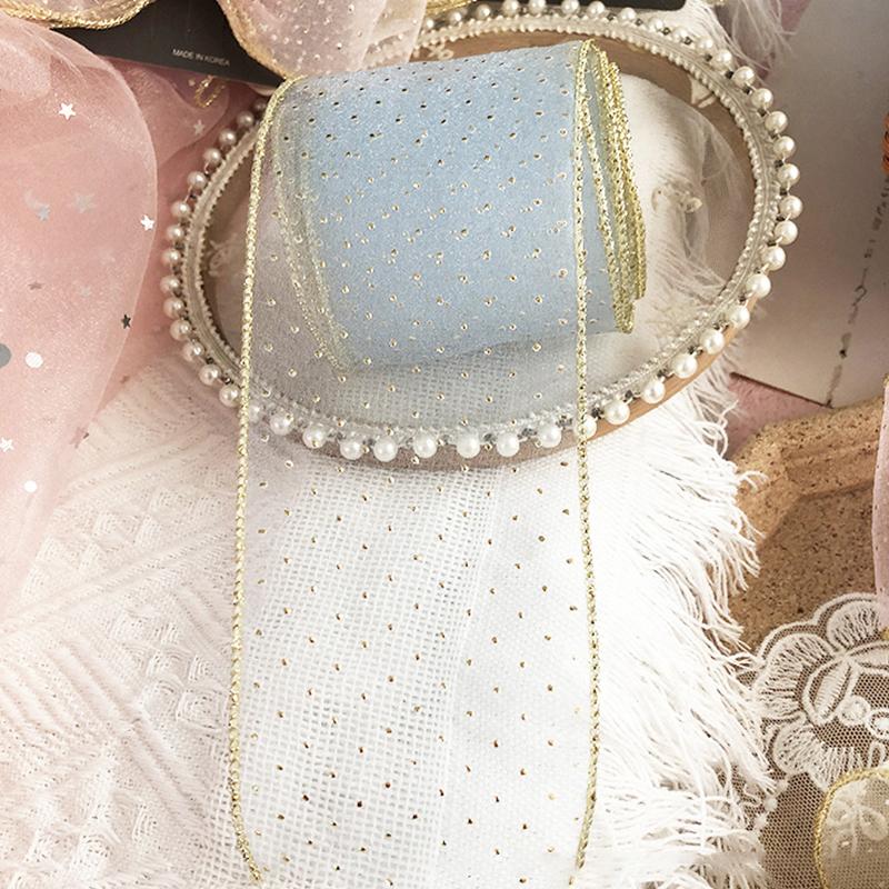 

1 шт., материалы ручной работы, многоцелевая упаковка для букетов, сладкая подарочная лента, самодельная пузырчатая марлевая лента, украшение для торта, аксессуары для одежды