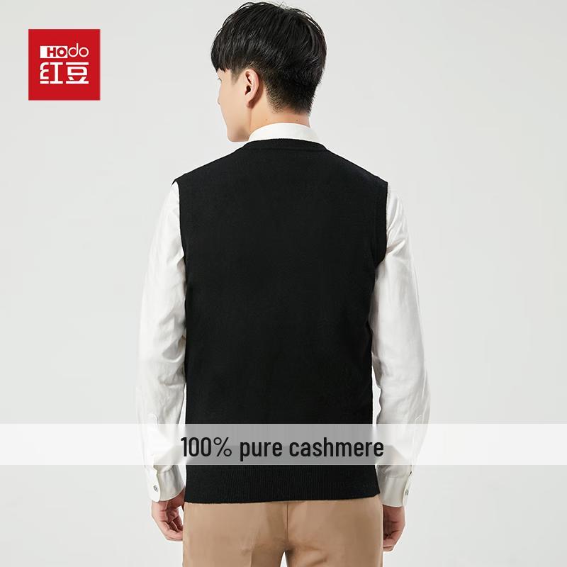 Hodo Men's 100% Cashmere V-Neck Vest Sweater