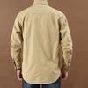 Men Shirt Solid Color Single-breasted Multi-pockets Wear-resistant Men Top for Daily Wear