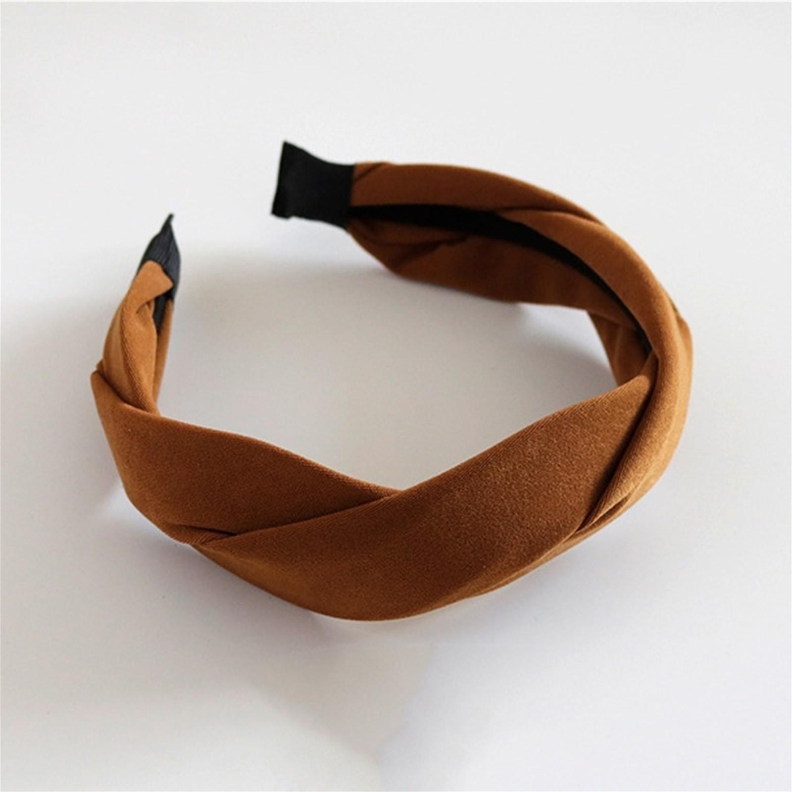 

Модная бархатная повязка на голову для женщин, обруч для волос, милая повязка на голову для девочек One Size коричневый