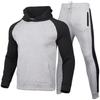 Men's Tracksuit Hooded  Hoodie Set 2 Pieces Sporting Male Fitness Plush Sweatshirts Pants Sets