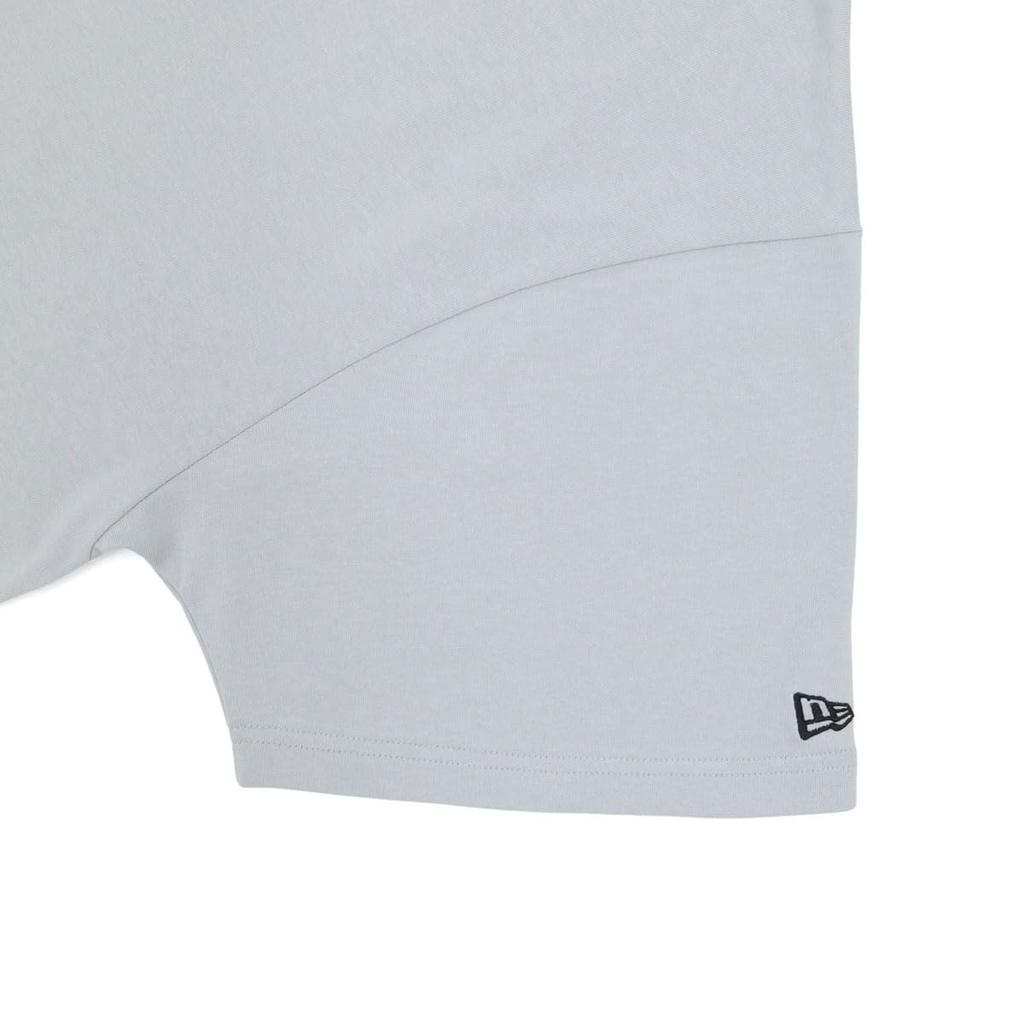 New Era Drop Shoulder Tee 15171181 NER35A2954 LA Snow Gray Black Oversized MLB Apparel L T-Shirt S/S