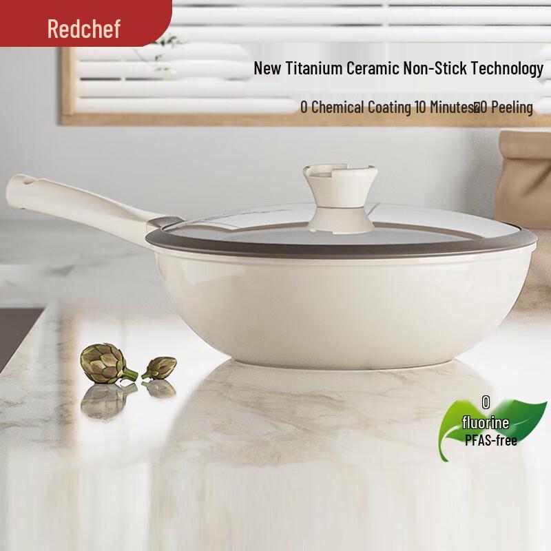 Red Chef Titanium Ceramic Non-stick Wok