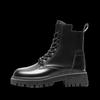 High-quality Lace-up Martin Boots Women's Autumn and Winter New Velvet British Style Single Boots Thick-soled Zipper Short Boots
