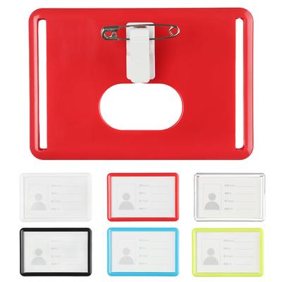 Office School Name Tags Work Card Card Holder With Pin Clip Badge Case Card Bag ID Badge Holder