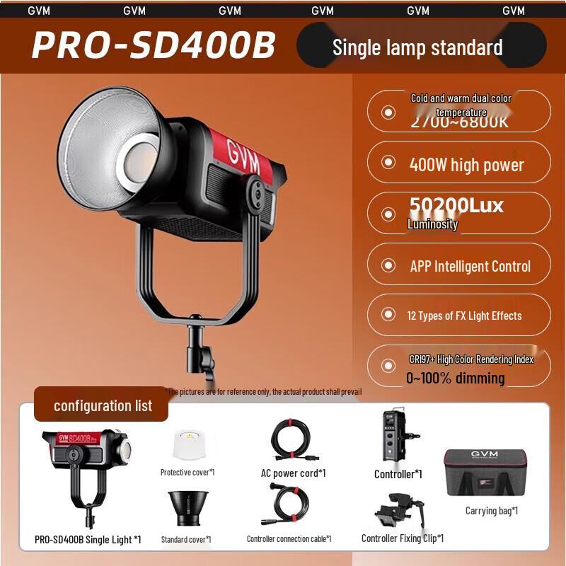 

GVM PRO 400W Bi-color LED Video Light