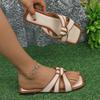 Fashion New Spring Pointed Toe Single Shoes Women's Fashion Shallow Rivet Soft Sole One Buckle Versatile Low Heel Shoes