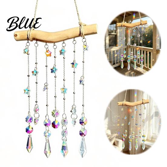 Special Gift for Her Crystal Wind Chime Pendant Glittering Sun Catchers with Long Decorative Balcony Ornament Tassel Sophisticated Hanging