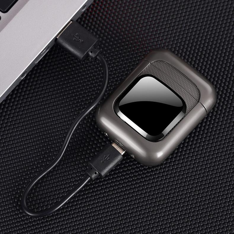 Magnetic Sliding Small Square Fast-charging Arc Lighter Outdoor Windproof Cigarette Accessories Give A Gift To Your Boyfriend