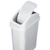 TONBO Shinki Gosei Sepa Antibacterial Swing Trash Can, 10 Liters, White Gray, 17.5cm Wide X 28.5cm Deep X 40cm High, with Lid, Made In Japan