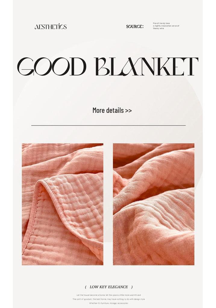 Kids & Adults 6-Layer Cotton Gauze Quilt Cover – Soft Summer Air Conditioning Blanket & Bed Sheet for Multi-purpose Use.