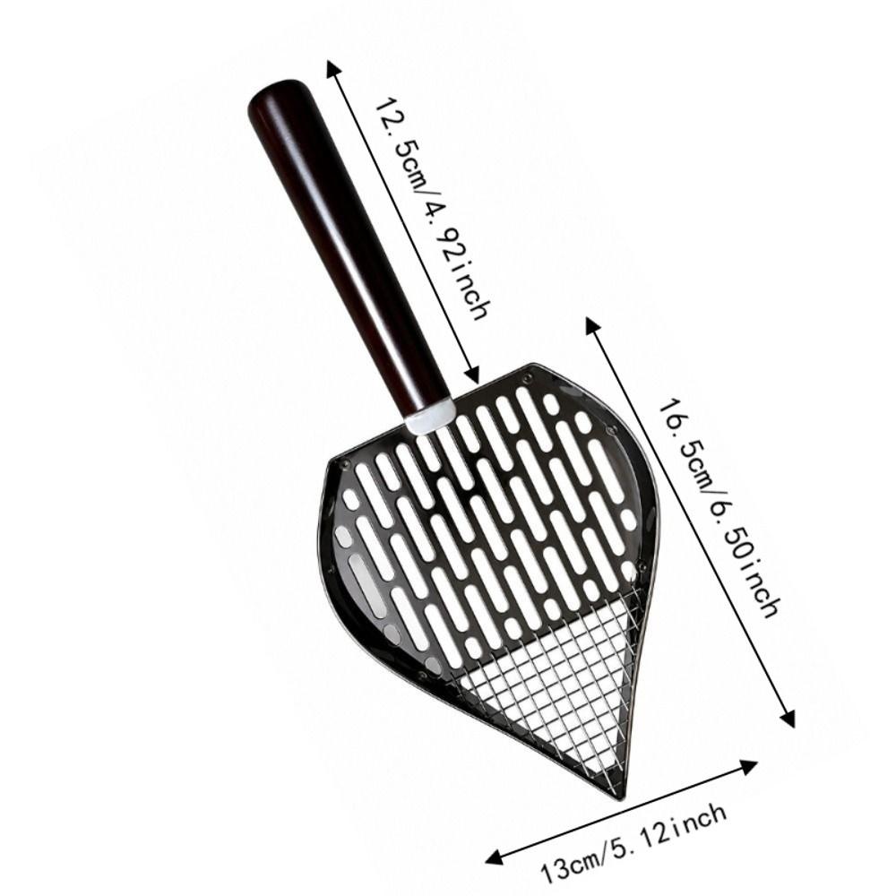 Double Sifting Pet Waste Shovel Stainless Steel Waste Removal Sifting Tool Cleaning Tool
