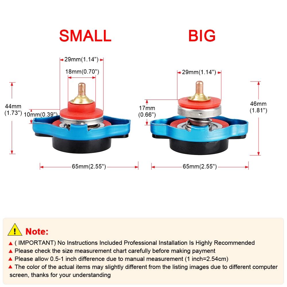0.9Bar 1.1Bar 1.3 Bar Big or Small Head Thermost Radiator Cap Cover Water Temperature Gauge Cover