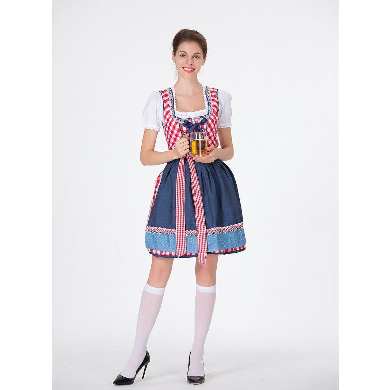 Adult Ladies Oktoberfest Costume Beer Girl Dress Stage Performance Costume Maid Costume Set
