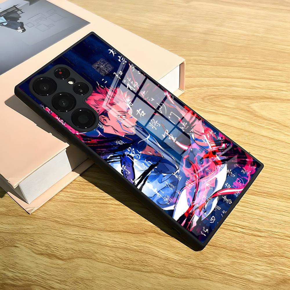 Jujutsu Kaisen Anime Handyhülle Für S25 Ultra Samsung S24 Fe S22 S20 S23 21 Plus A54 A34 A53 A16 Glasabdeckung