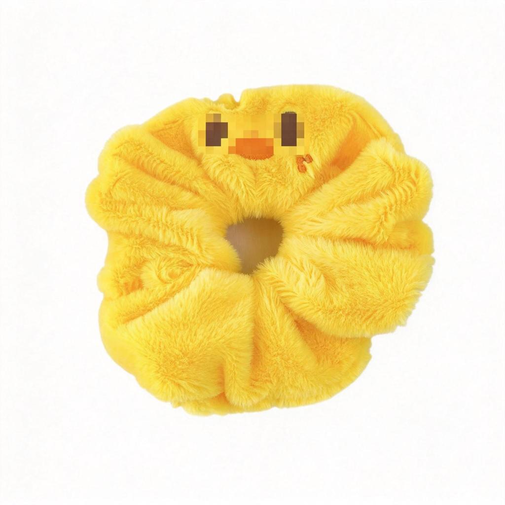 Cute Cartoon Animal Plush Hair Scrunchie, Large Fluffy Hair Tie Elastic Ponytail Holder for Women Girls