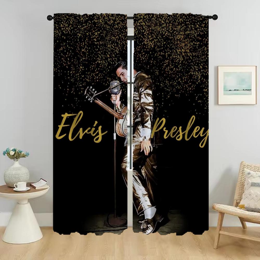 

Элвис Оконная занавеска для комнаты 2 панели штор для спальни перегородка домашний интерьер занавески шторы гостиная кухня блэкаут W86xH183cmx2pcs