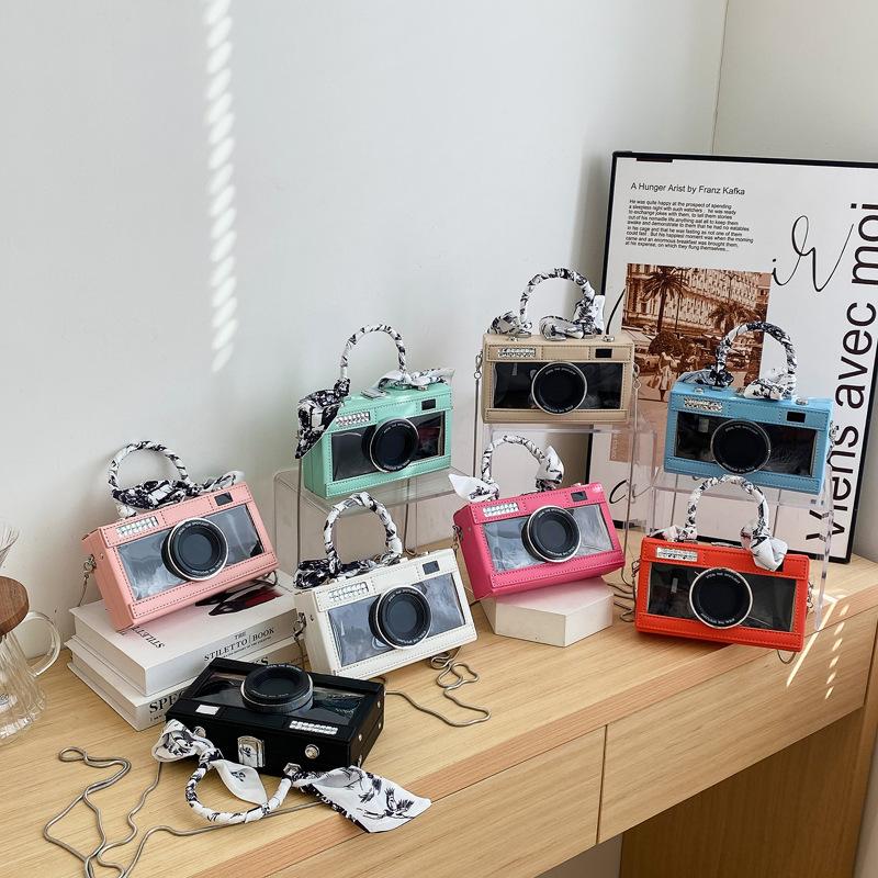 bags personality transparent camera bag 2025 new forest sweet girl foreign versatile hand-held crossbody box bag