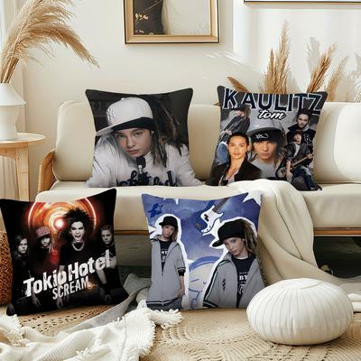 Band T-Tokio H-Hotel Tom Kaulitz kussenhoes Kussensloop Decoratie Kamer Huis Bank woon Kantoor Auto Scandinavische Eenvoud