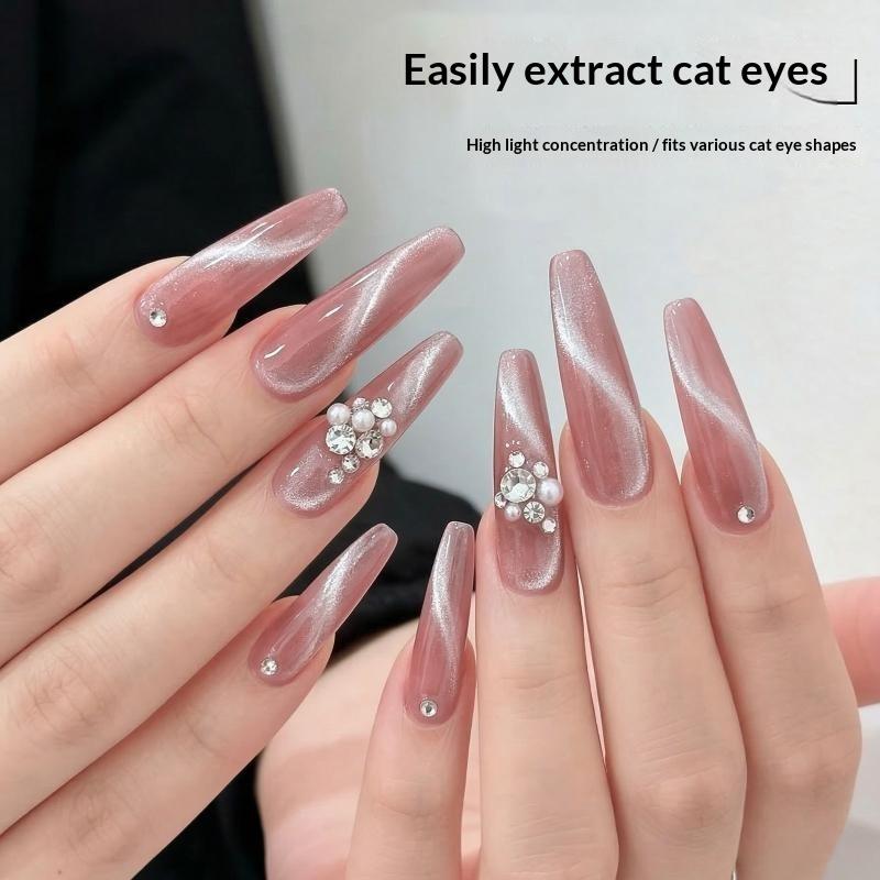 Multifunktions 360° Rotation Katzenauge Magnetischer Nagelwerkzeug 1 Stück für Glasperlen Gel-Nagellack Kreatives Nagelkunst-Design DIY