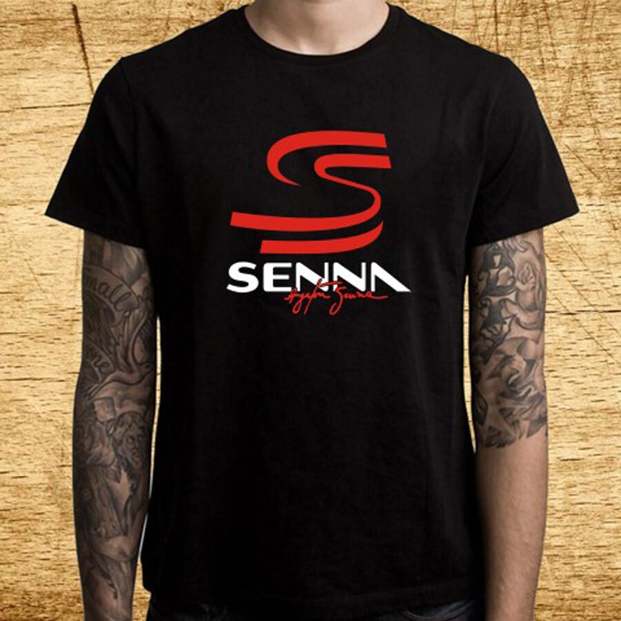 Ayrton Senna Black T-Shirt Size S-5XL Unisex T-Shirt XXXXL