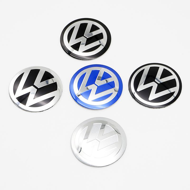 New 2026 56/60/65/70/75/80/90/100/120mm For VW Polo Golf 4 5 6 7 Passat GTI 4Pcs 3D Car Wheel Stickers Center Hub Cap Emblem Badge Decal