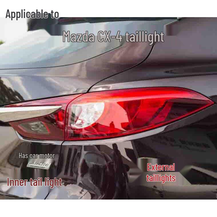 Fits 2014-2018 Mazda CX-4 Rear Taillight Assembly: Inner/Outer Light, Reversing, Turn Signal Cover.