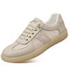 New Men's Sandals Hollow Breathable Cowhide Casual Board Shoes Soft Sole Retro German Little White Shoes