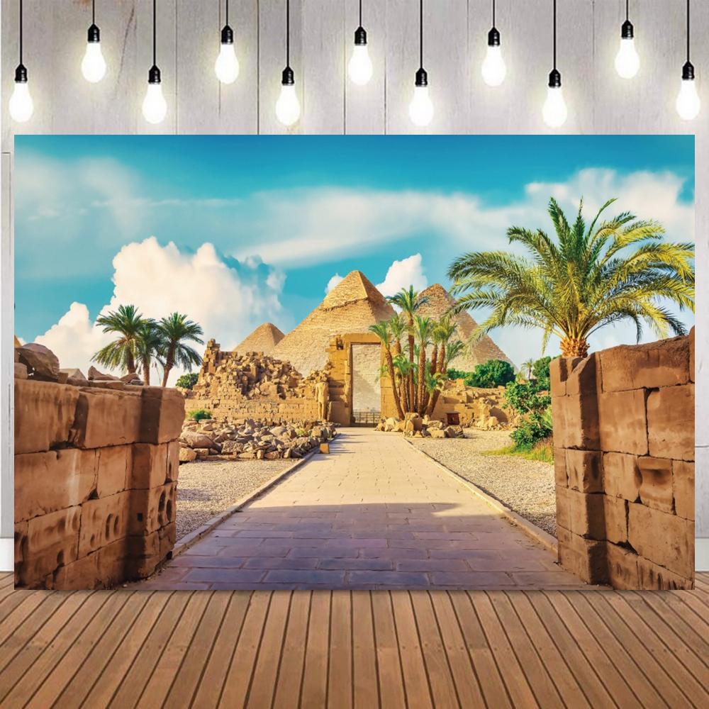Ancient Architecture Landscape Photo Background Sphinx Egyptian Temple Pharaoh Mosque Stone Pillar Travel Portrait Deco Backdrop10
