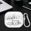 Abstract Cat Art Case For Samsung Galaxy Buds 4Pro 2 Live 2Pro 4 Pro 3Pro 3 FE Clear Earphone Cases Cover With Hook