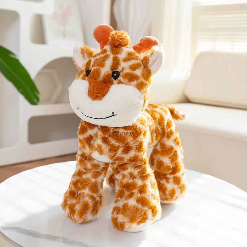 Forest Animal Plush Toys: Little Deer & Teddy Dog Figures for Kids