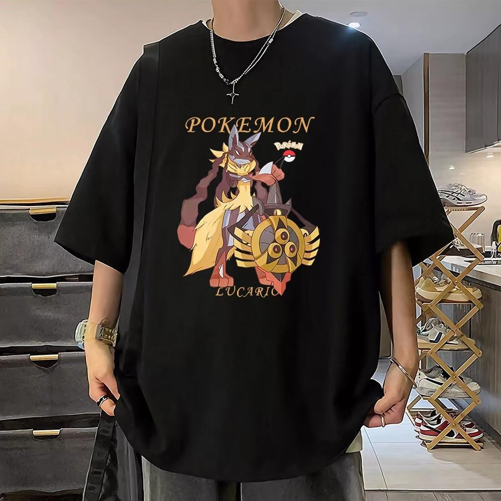 New Trendy Casual Pokémon Animestyle Shortsleeved Tshirt for Men Summer Loose Animestyle Casual Shirt