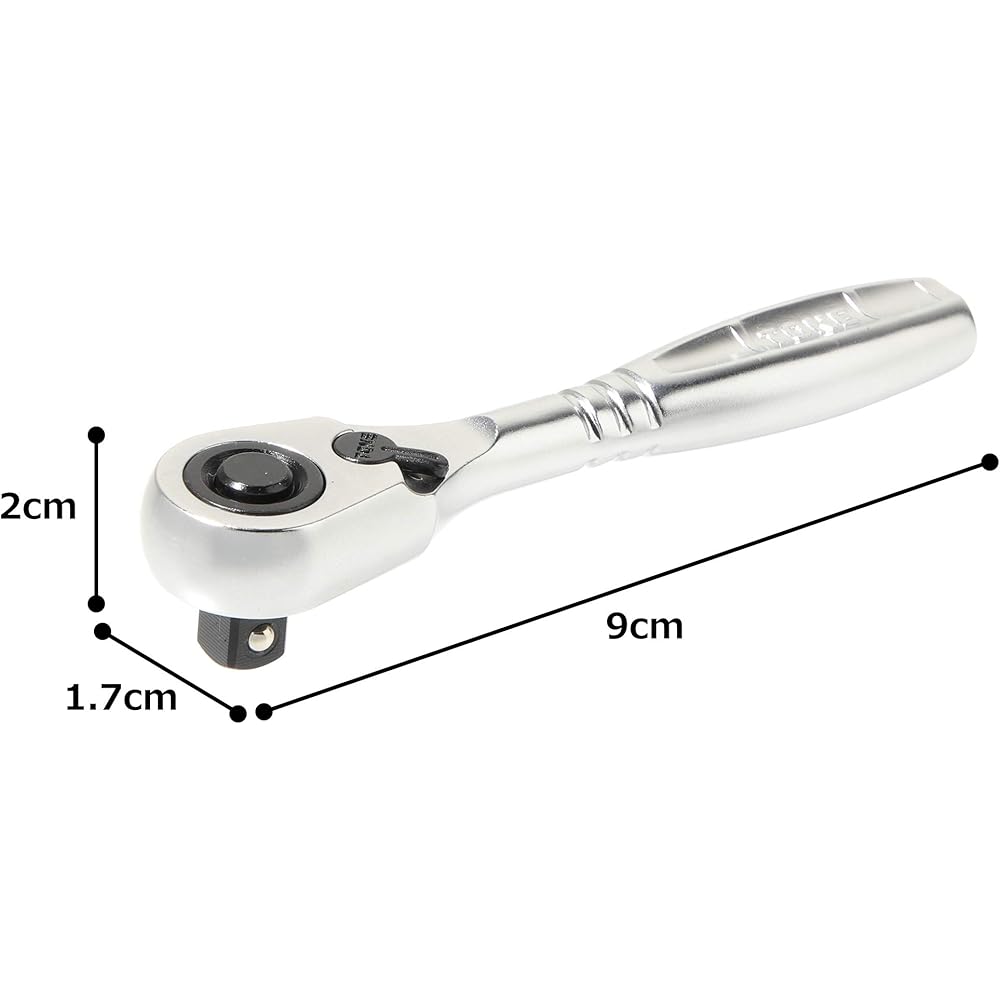 TONE Short Ratchet Handle Hold Type 6.35mm (1/4 inch) Drive Tool