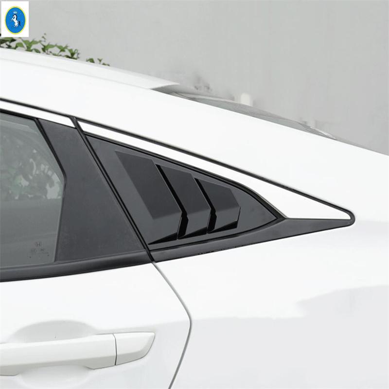 Auto Heckscheibenlamellen Jalousie Seitenlüftung Dekopaneel Abdeckung Zierleiste ABS Zubehör für Honda Civic Hatchback Limousine 2016 -