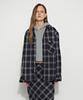 Beulaiteun Oversized Check Shirt Blue