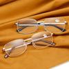 Reading Glasses Men Metal Rectangular Corrective Eyewear Frame Vintage Women Unisex Eyewear Optical Spectacles Male Goggle +1.00