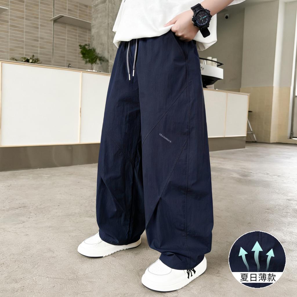 Boys' Straight Leg Wide Leg Loose Casual Pants 2026 New Style for Children, Middle-aged and Young Boys, Summer Thin Design, Mosquito Proof Sport