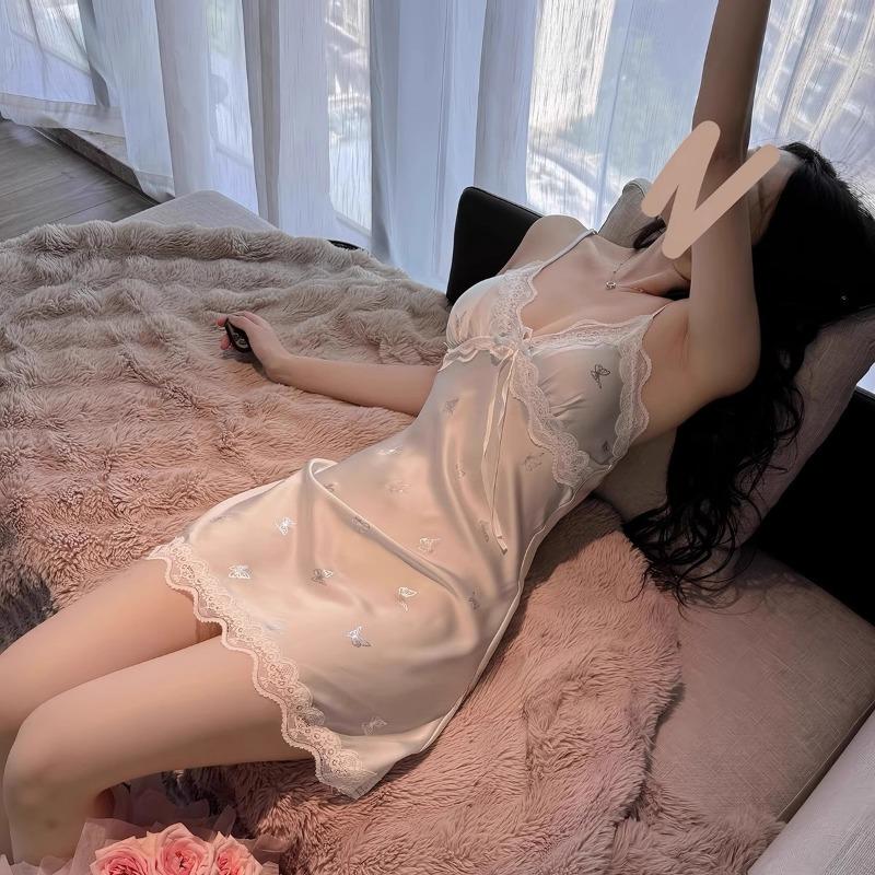 Sexy underwear, sexy butterfly suspenders, women's summer pure desire wind with chest pads, ice silk clothes