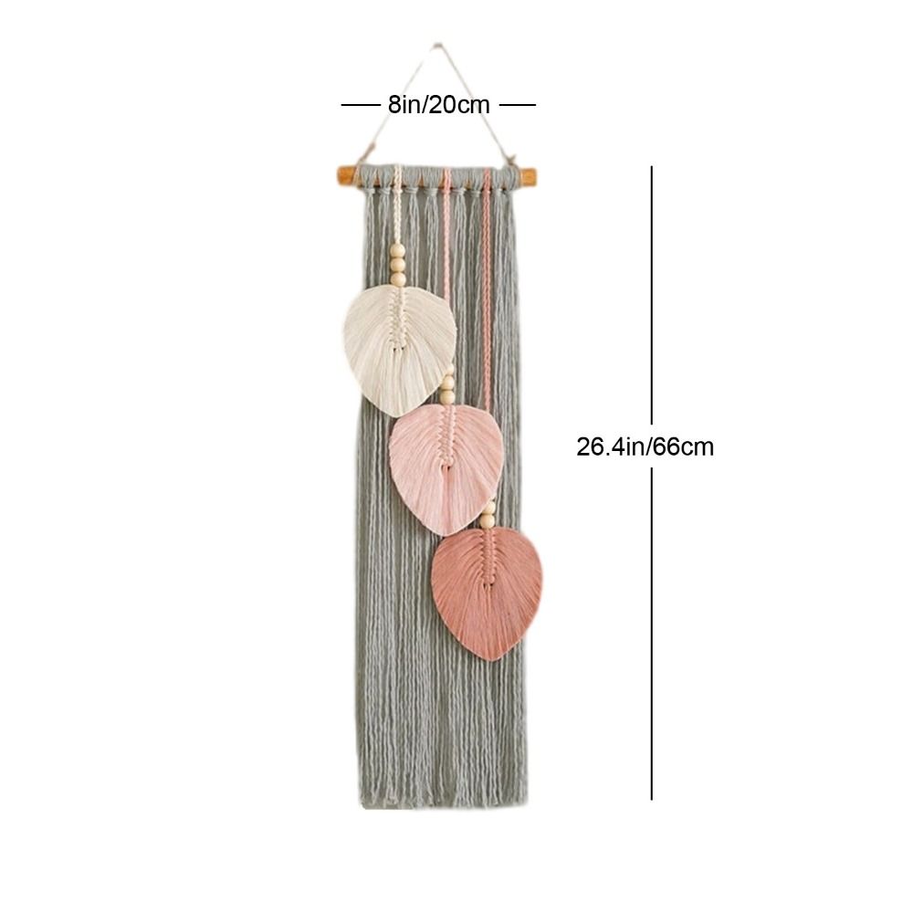 Unique Bohemian Decorative Tapestry Nordic Wall Hanging Pendant Modern Woven Leaf Tassels  Bedroom