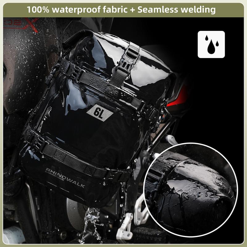 Motorcycle Bumpers Bag Waterproof 6L Motorcycle Side Frame Bag Motorcycle Crash Bar Bag Universal Motor Riding Tools Storage Bag