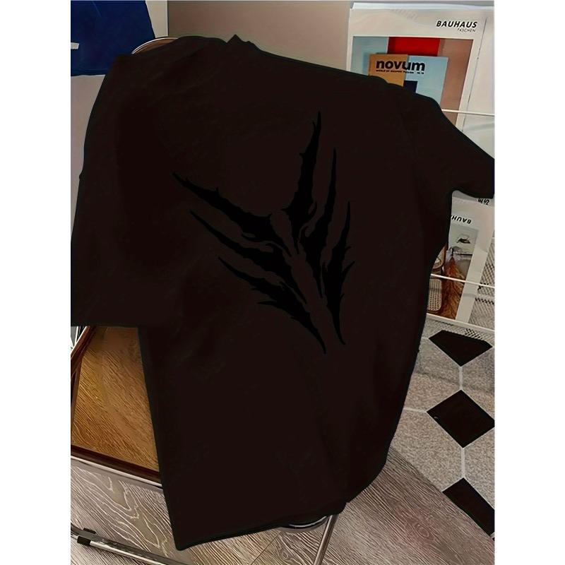European sizes Fashion Trendy Claw Print Short Sleeve  T-Shirt for and - Summer Casual Versatile Top