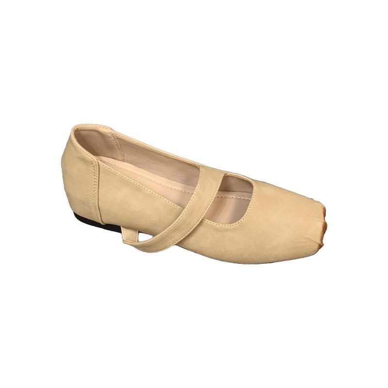 French Square Head with Shallow Mouth Mary Jane Shoes Women's 2025 Autumn New Retro Inner Height-increasing Ballet Shoes