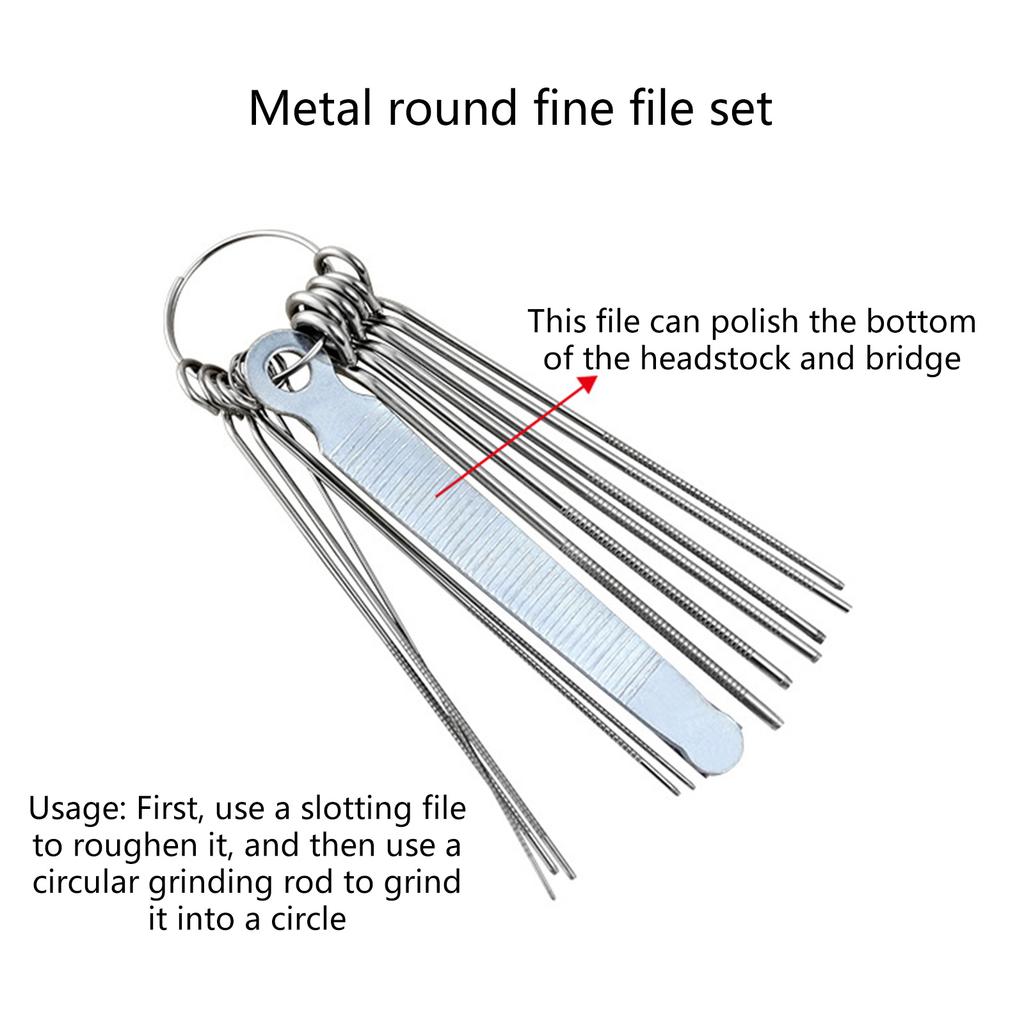 Professional Guitar Nut Slotting File String Saw Rods Guitar Repair Luthier Tool Guitar Bridge Saddle Nut Files