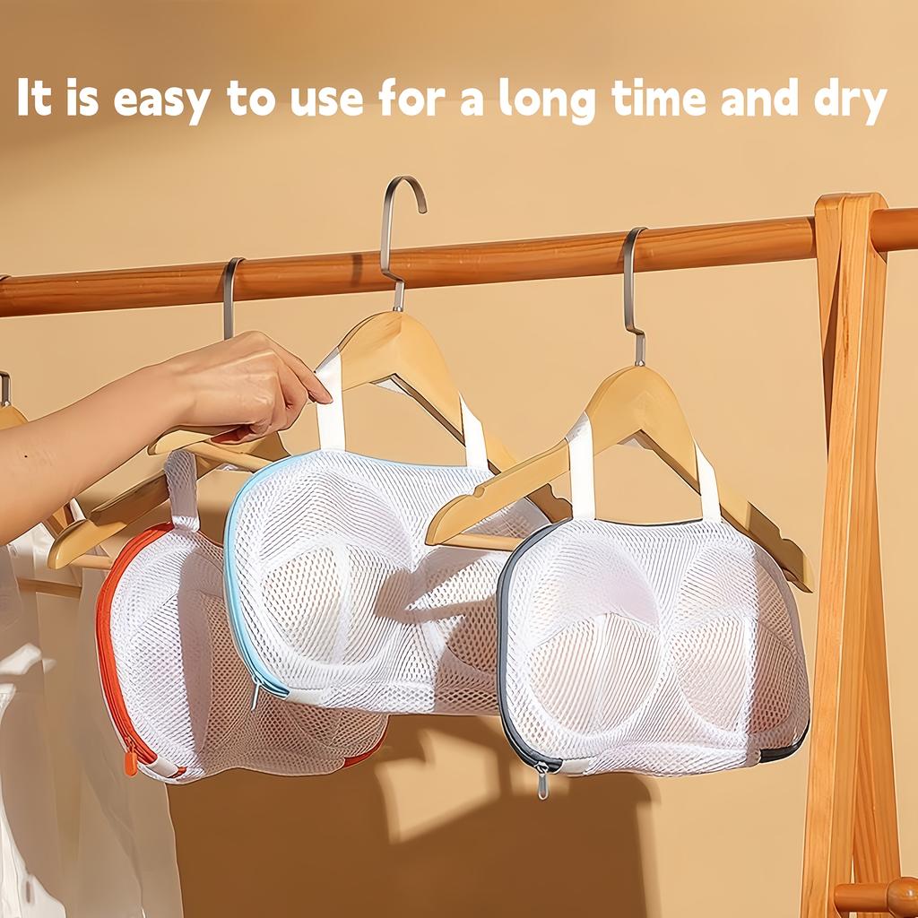 2pcs Bra Laundry Bags - Winding Non-Deforming Wash Bags with Zipper Closure for Delicates, Bras & Lingerie - Machine Washable Protective Storage