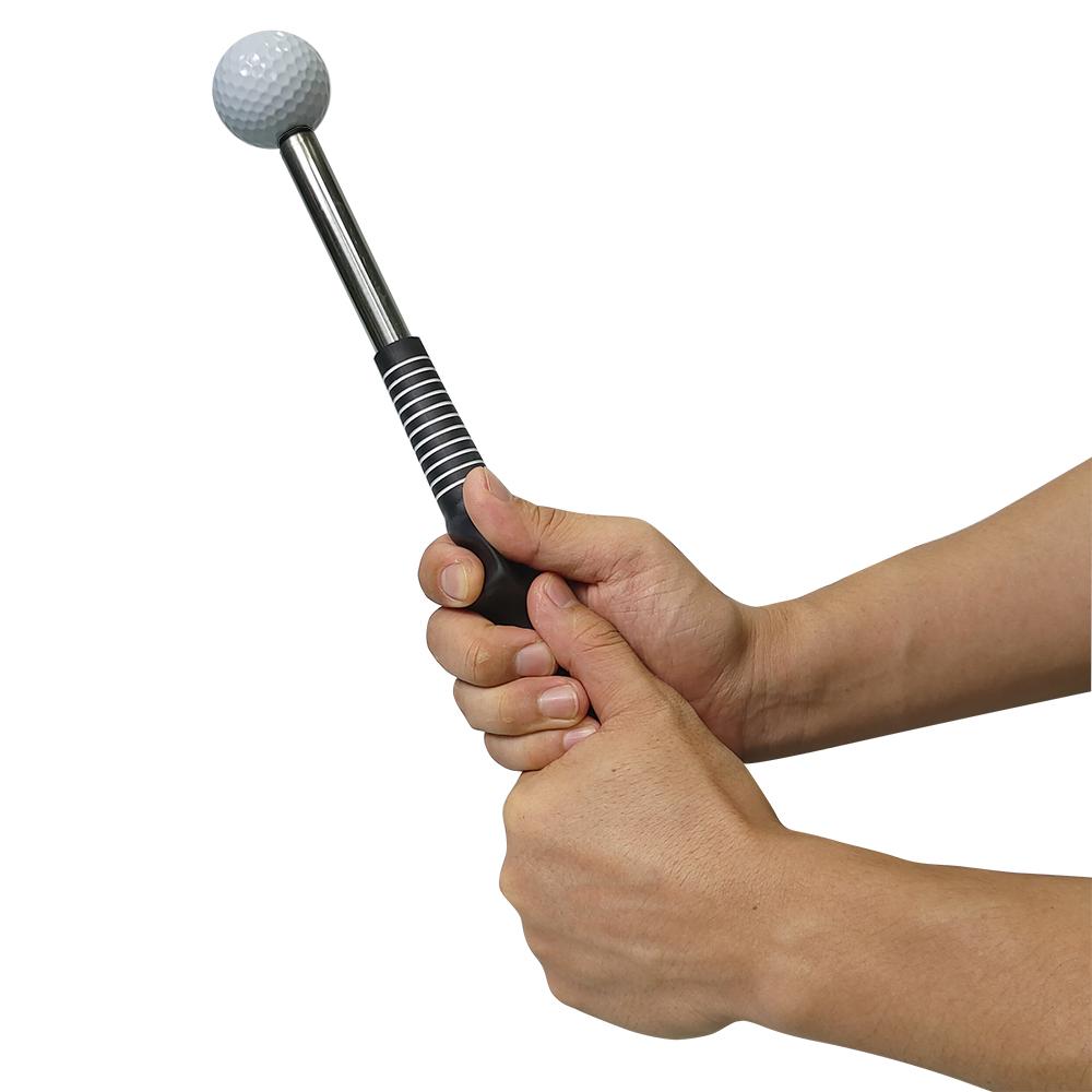 Golf Swing Trainer Rhythm Click Sound Telescopic Warm Up Correcting Gesturer Training Aid for Tempo Grip Strength Practice Stick